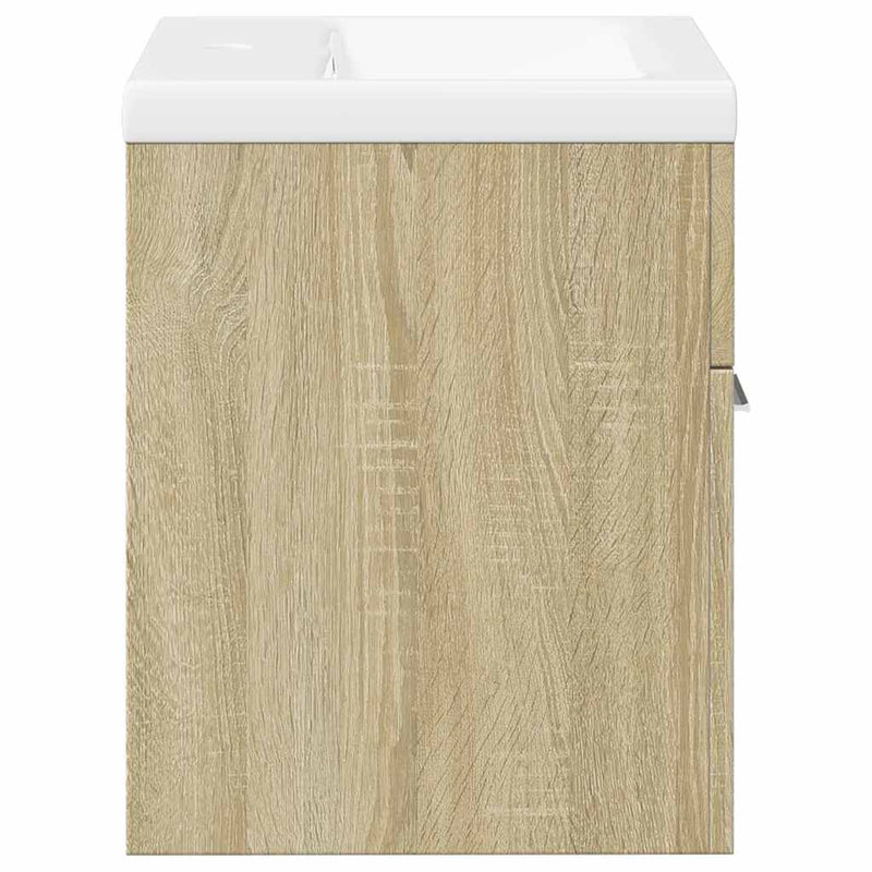 Set mobilier de baie, 2 piese, stejar sonoma, lemn prelucrat