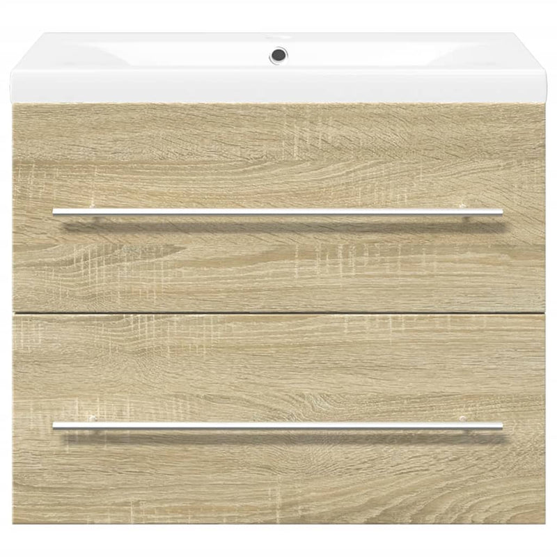 Set mobilier de baie, 2 piese, stejar sonoma, lemn prelucrat