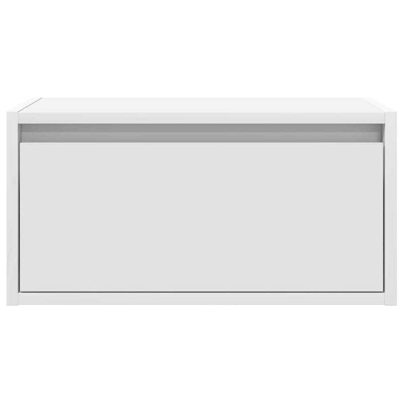 Noptiere montate pe perete cu lumini LED, 2 buc., alb