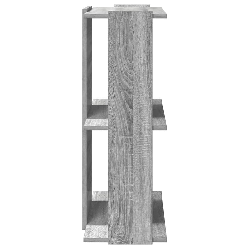 Bibliotecă cu 3 etaje, gri Sonoma, 60x30x80 cm, lemn prelucrat