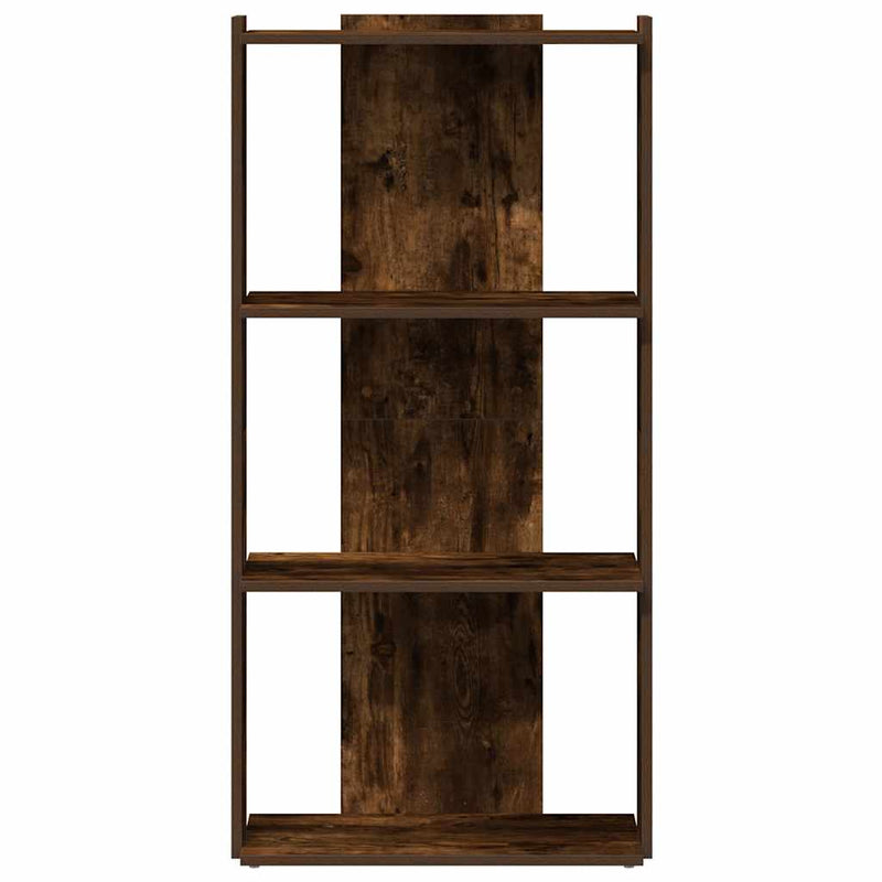 Bibliotecă 3 niveluri stejar afumat 60x30x120 cm lemn prelucrat