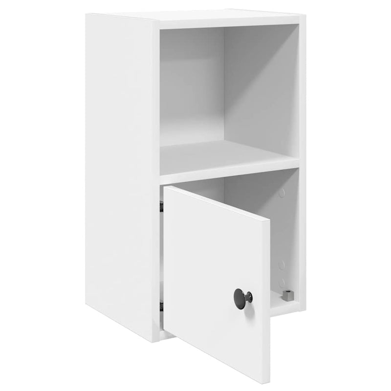 Bibliotecă, alb, 31x24x52 cm, lemn prelucrat