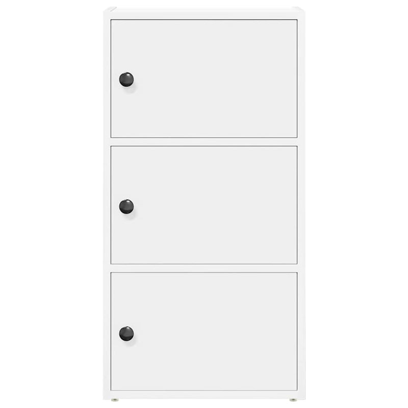 Bibliotecă, alb, 40x24x77 cm, lemn prelucrat