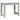 Birou, gri beton,100x45x75 cm, lemn compozit