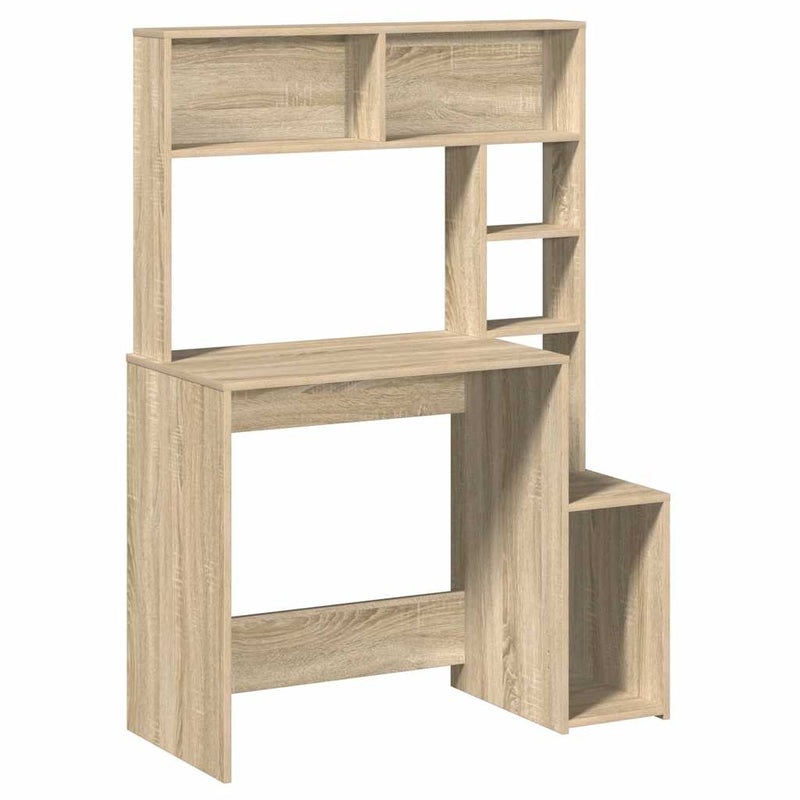 Birou cu rafturi, stejar sonoma, 100x45x140 cm, lemn compozit