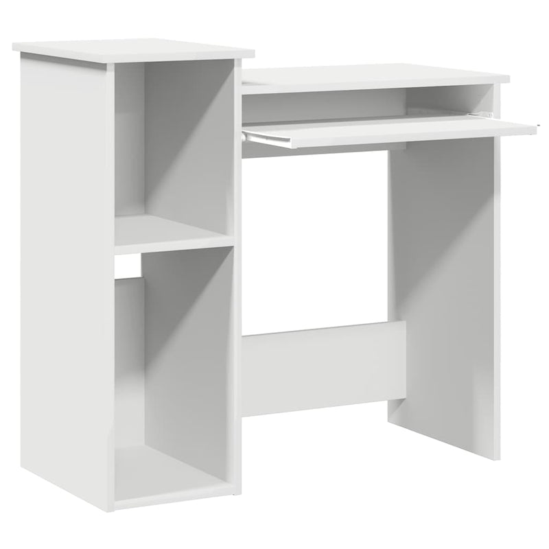 Birou cu rafturi, alb, 84x40x78 cm, PAL