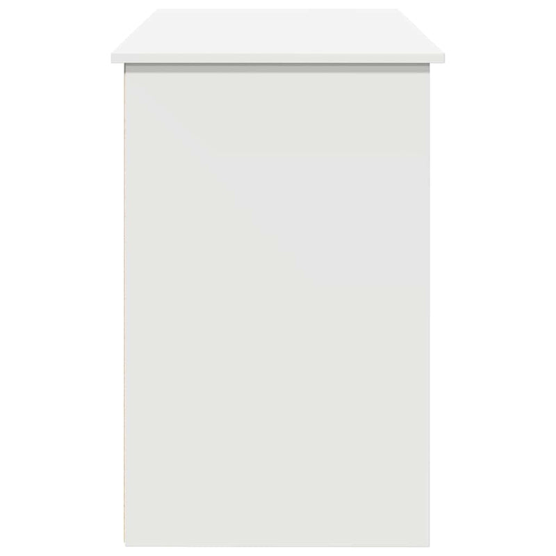 Birou, alb, 102x50x75 cm, lemn prelucrat