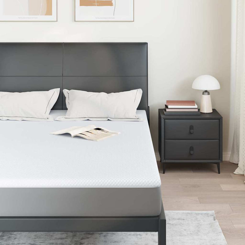 Topper din spumă cu memorie 140 x 190 cm Thick Moale Alb
