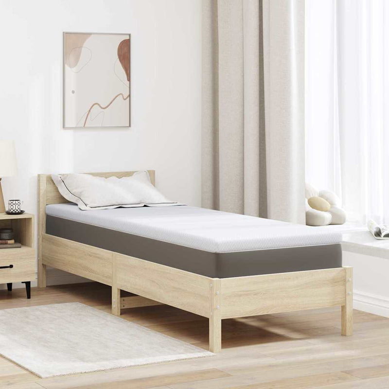 Topper din spumă cu memorie 80 x 200 cm Thick Moale Alb