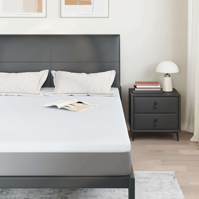 Topper din spumă cu memorie 140 x 200 cm Thick Moale Alb