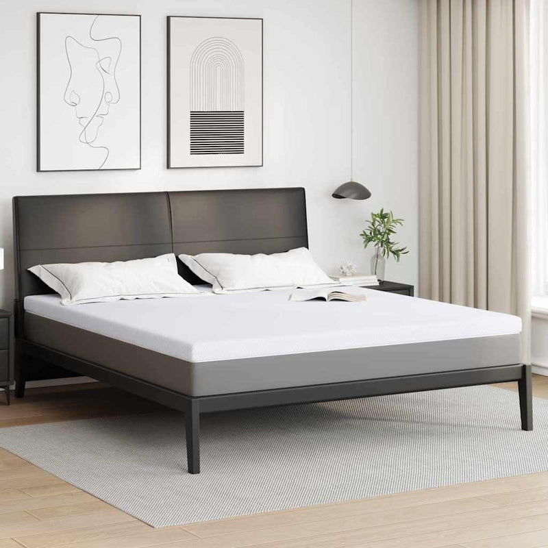 Topper din spumă cu memorie 180 x 200 cm Thick Moale Alb