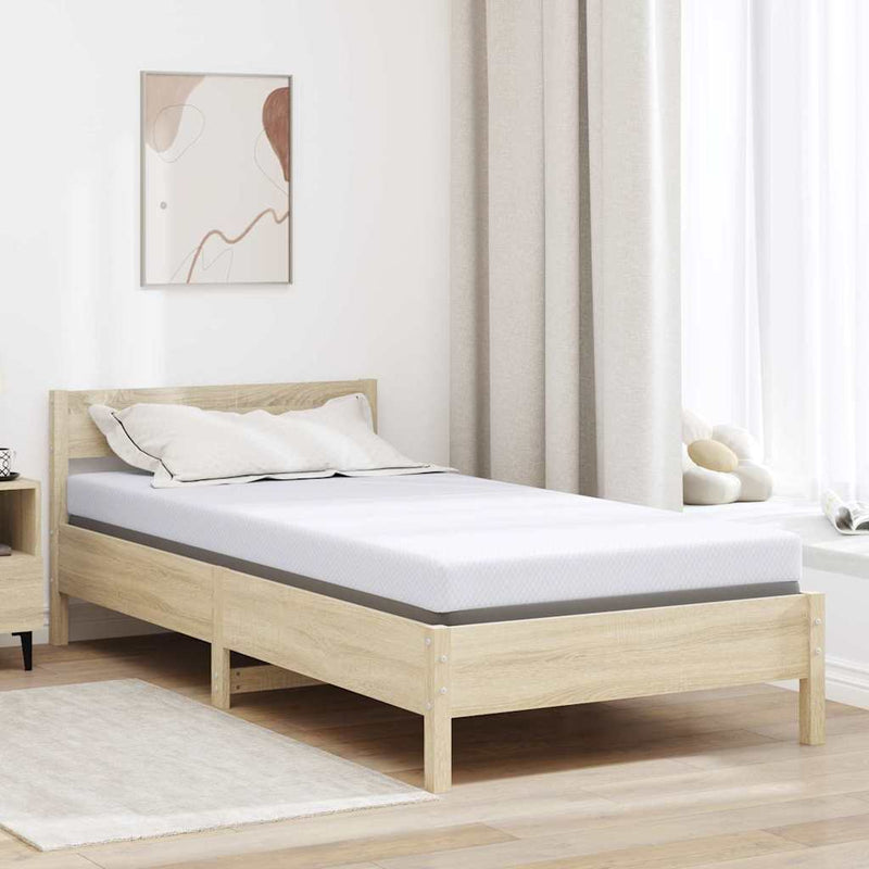 Topper din spumă cu memorie 90 x 190 cm Thick Moale Alb