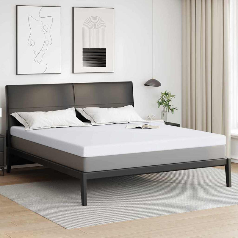 Topper din spumă cu memorie 200 x 200 cm Thick Moale Alb