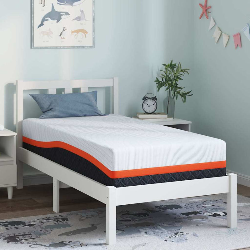 Saltea Alb și gri 80 x 160 cm Material Jacquard