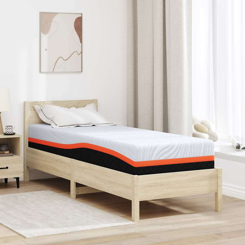 Saltea Alb și gri 80 x 200 cm Material Jacquard