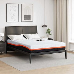 Saltea Alb și gri 140 x 200 cm Material Jacquard
