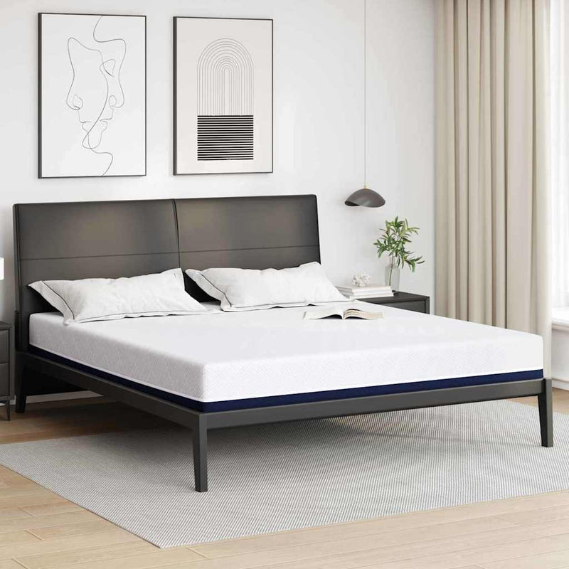 Saltea Alb și albastru 200 x 200 cm Material Jacquard