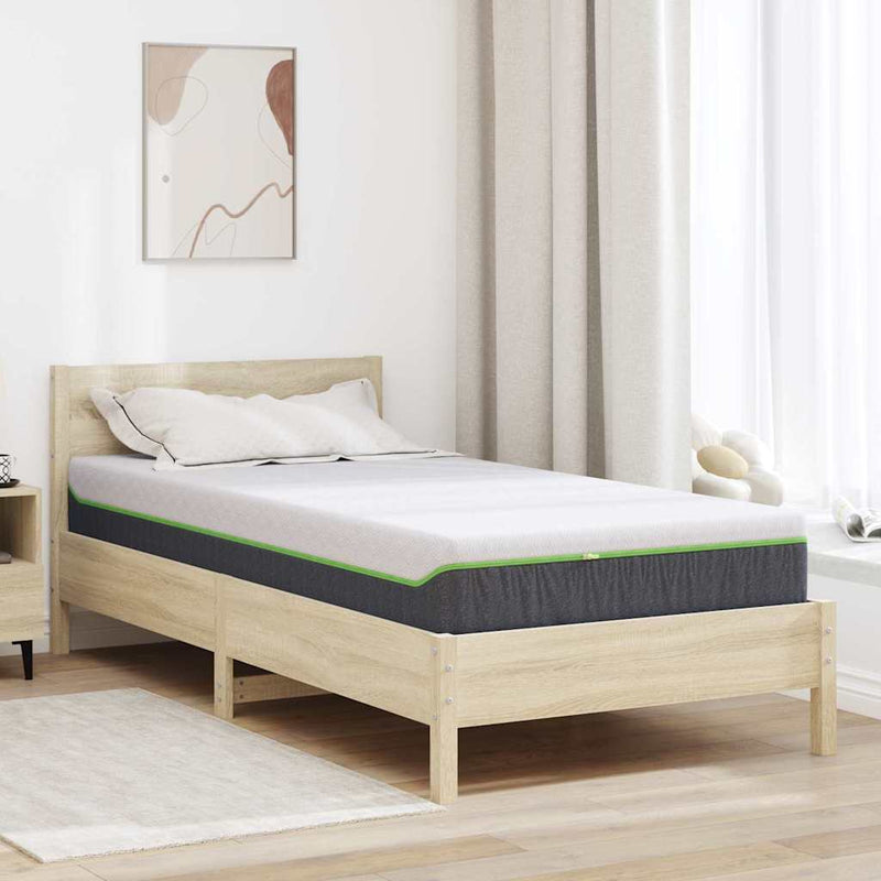 Saltea Alb și gri 90 x 200 cm Material Jacquard