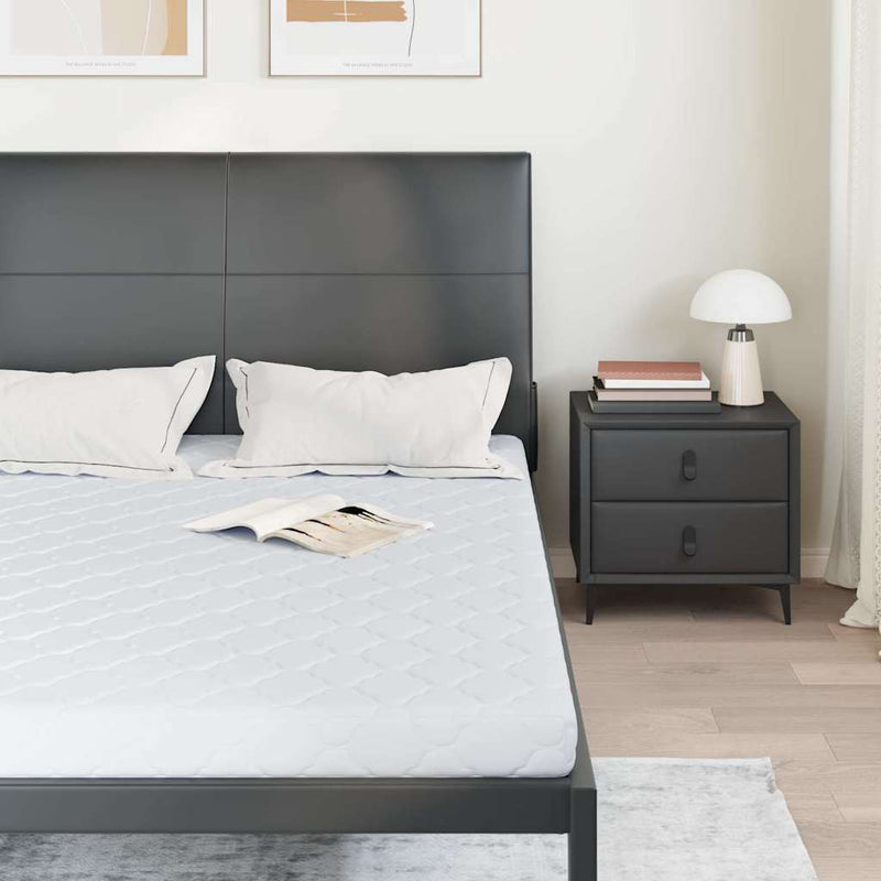Saltea Alb 160 x 200 cm Material Jacquard