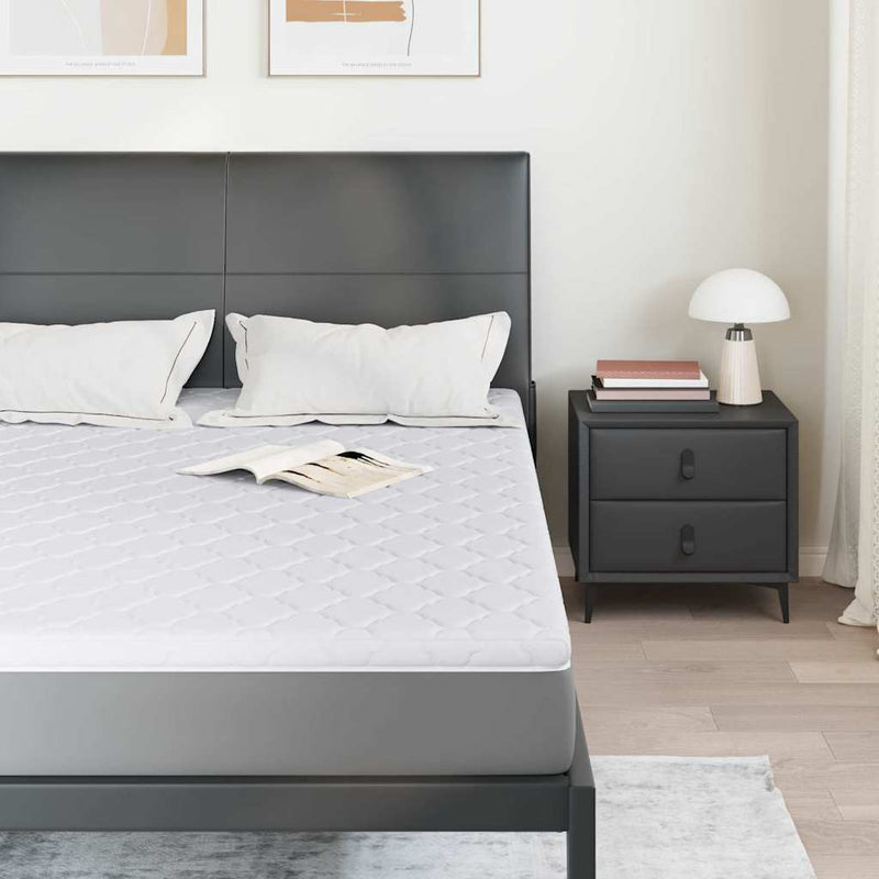 Topper din nucă de cocos Alb 140 x 190 cm Material Jacquard