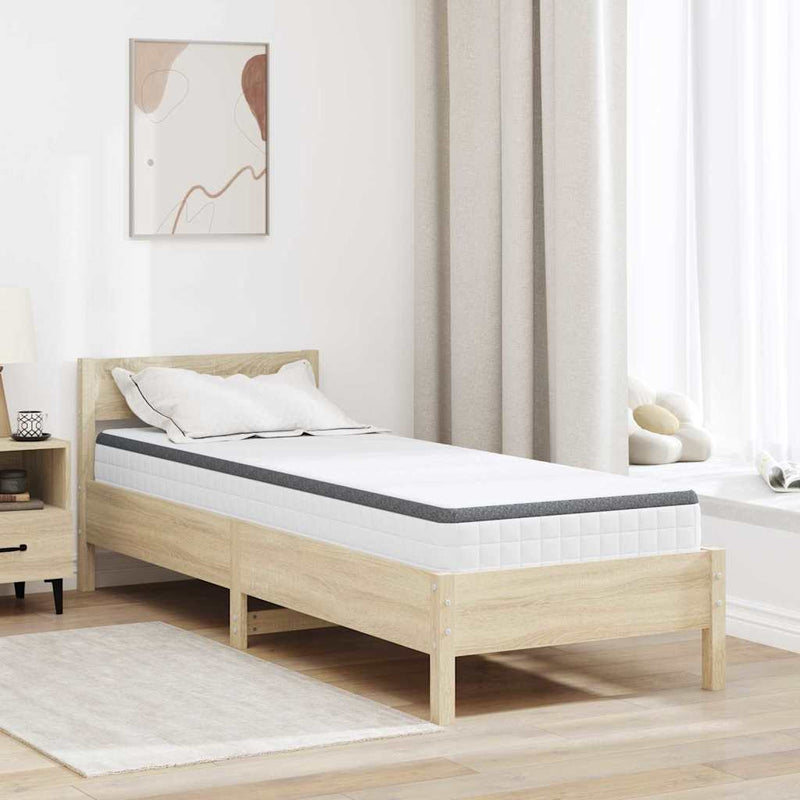 Saltea Mediu moale 80 x 200 cm Alb și gri