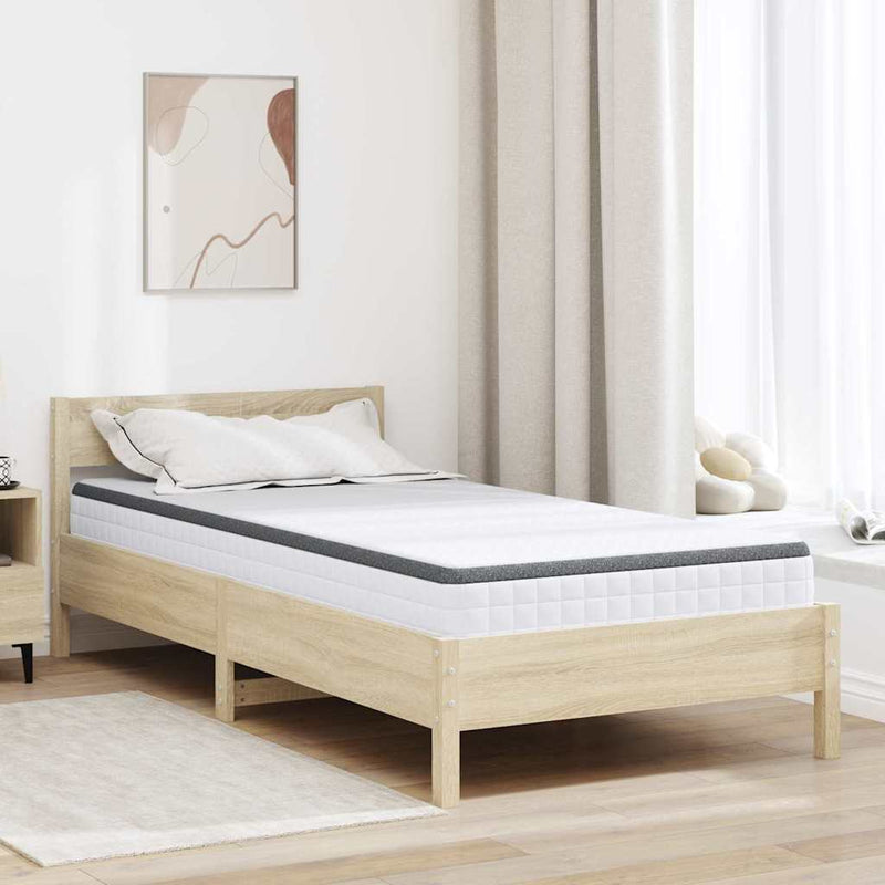 Saltea Mediu moale 100 x 200 cm Alb și gri