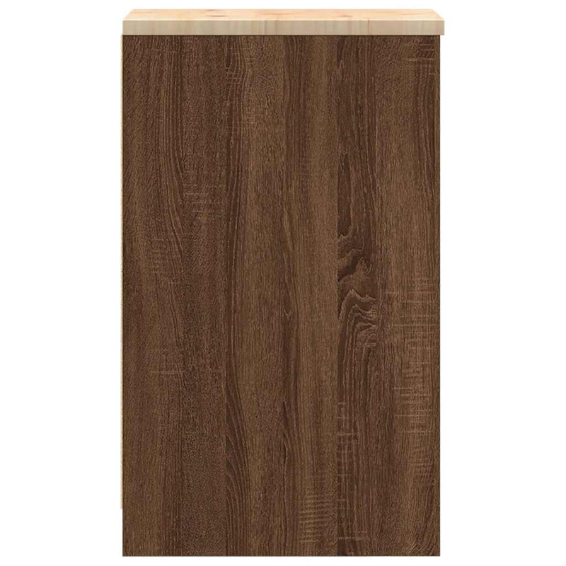 Dulap depozitare garaj stejar maro 30x51x85 cm