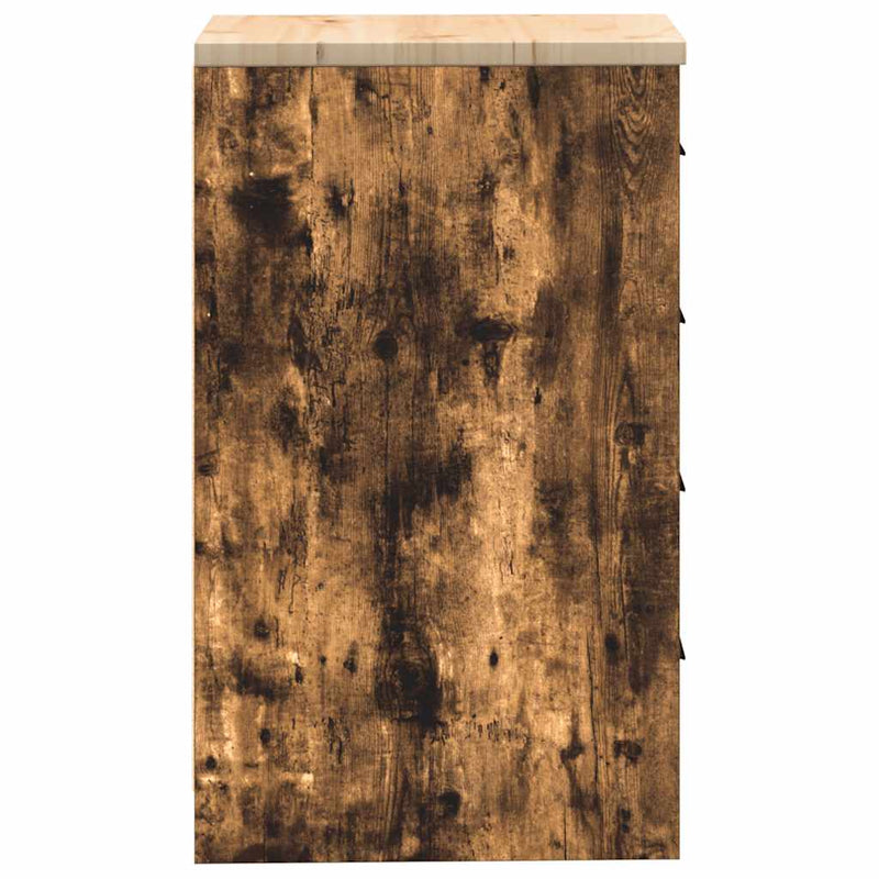 Dulap de depozitare de garaj stejar afumat 40x51x85 cm