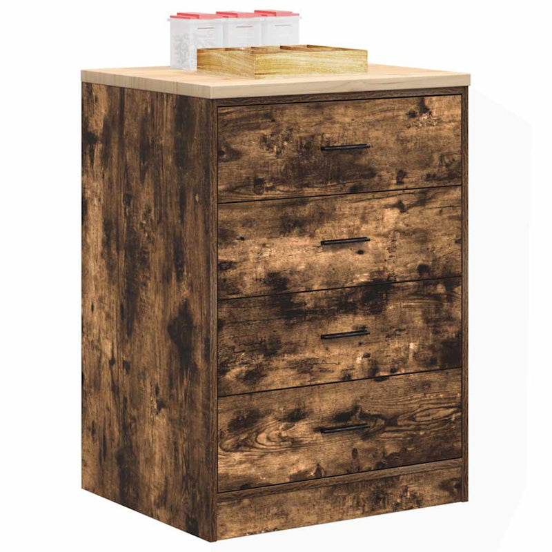Dulap de depozitare pentru garaj stejar afumat 60x51x85 cm