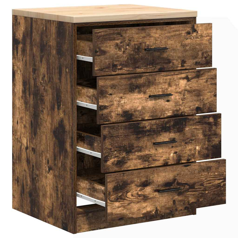 Dulap de depozitare pentru garaj stejar afumat 60x51x85 cm