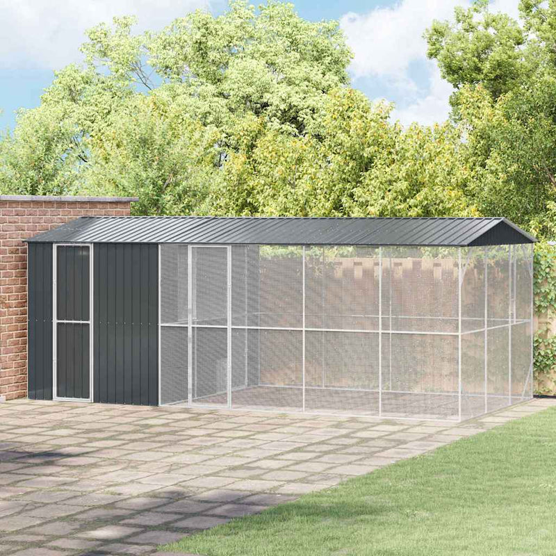 Cușcă pentru păsări Antracit 645 x 310 x 247 cm Oțel Galvanizat