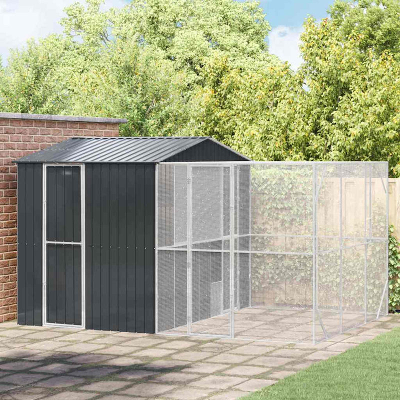 Cușcă pentru păsări Antracit 425 x 304 x 247 cm Oțel Galvanizat