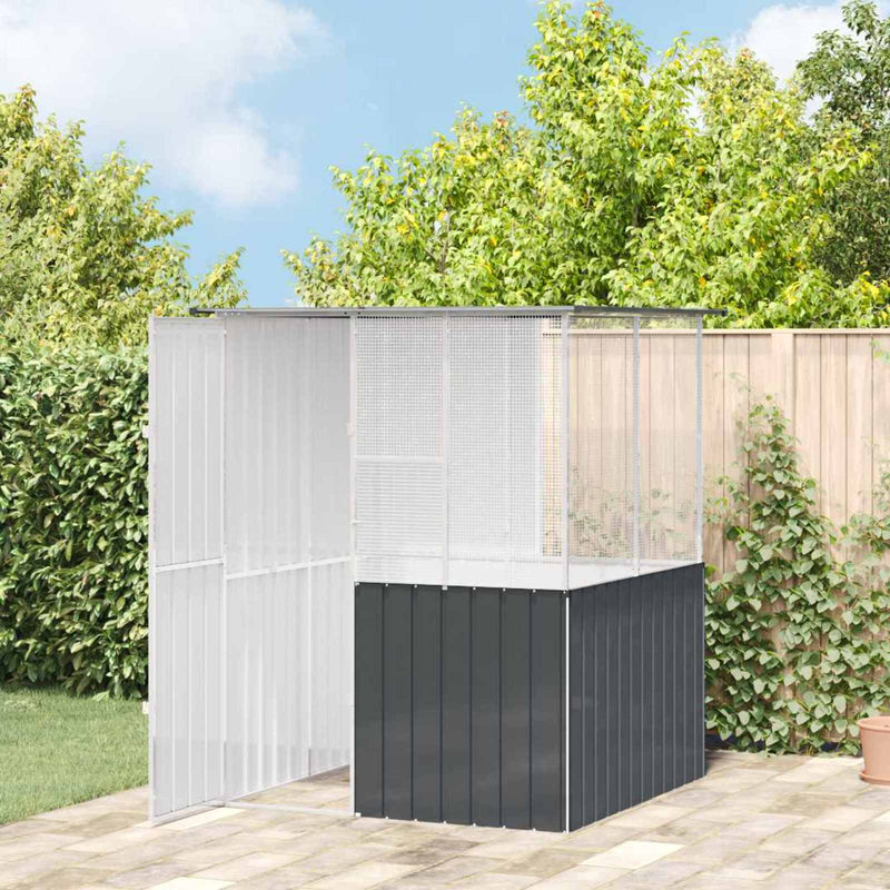 Cușcă pentru păsări Antracit 165 x 165 x 200 cm Oțel Galvanizat