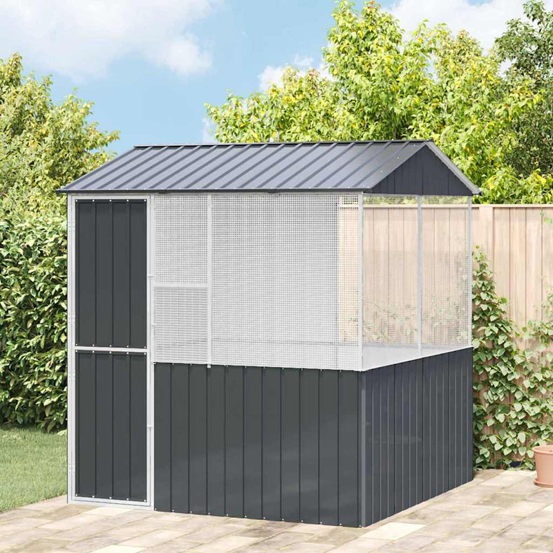 Cușcă pentru păsări Antracit 215 x 209 x 230 cm Oțel Galvanizat