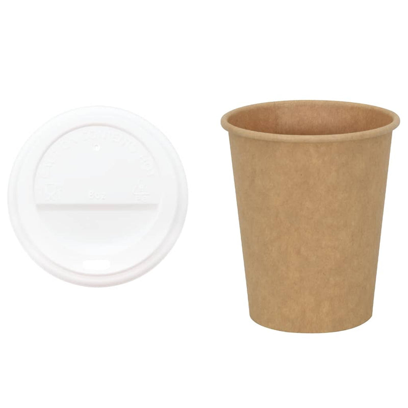 Cești de cafea din hârtie cu capace 1000 buc 8oz 200ml