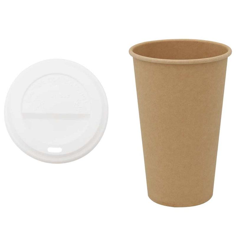 Cești de cafea din hârtie cu capace 1000 buc 16 oz 400 ml