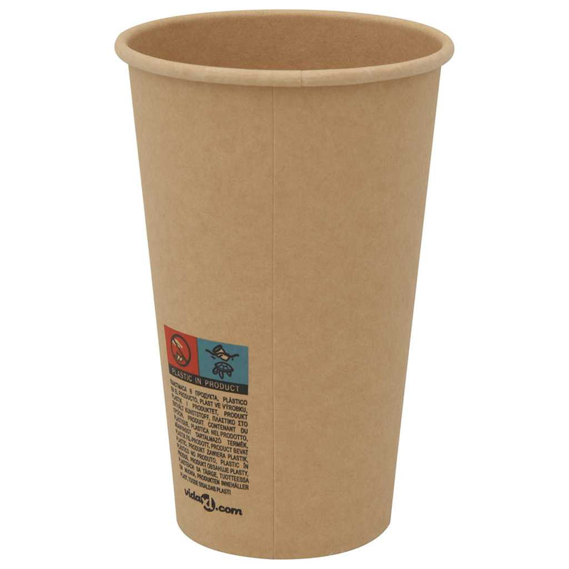 Cești de cafea din hârtie cu capace 1000 buc 16 oz 400 ml