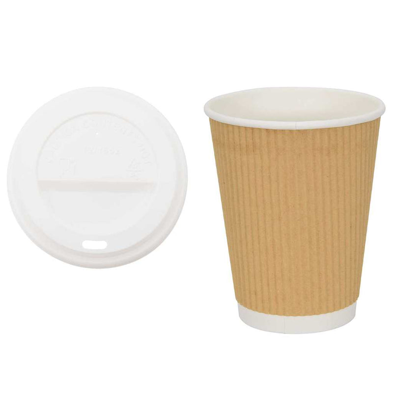 Cești de cafea din hârtie cu capace 1000 buc 16 oz 400 ml
