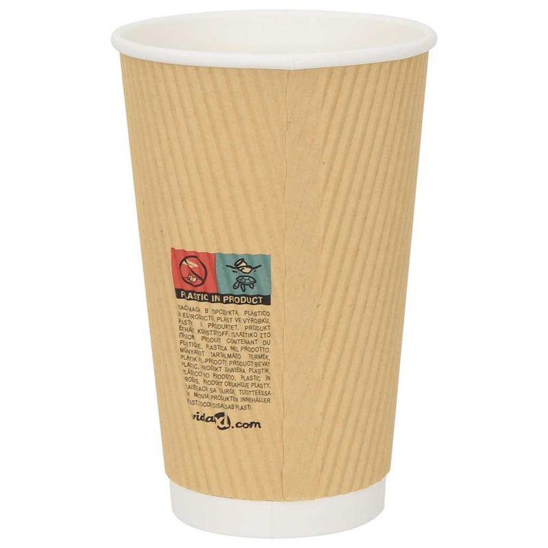 Cești de cafea din hârtie cu capace 1000 buc 16 oz 400 ml