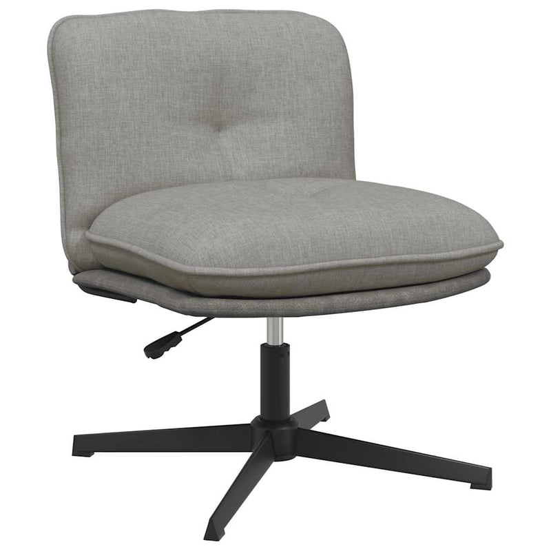 Scaun de birou pivotant, gri deschis, material textil