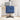 Scaun de birou pivotant, albastru, material textil