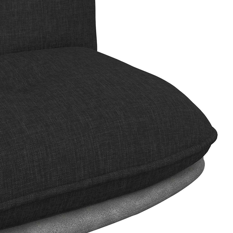 Scaun de birou pivotant, negru, material textil