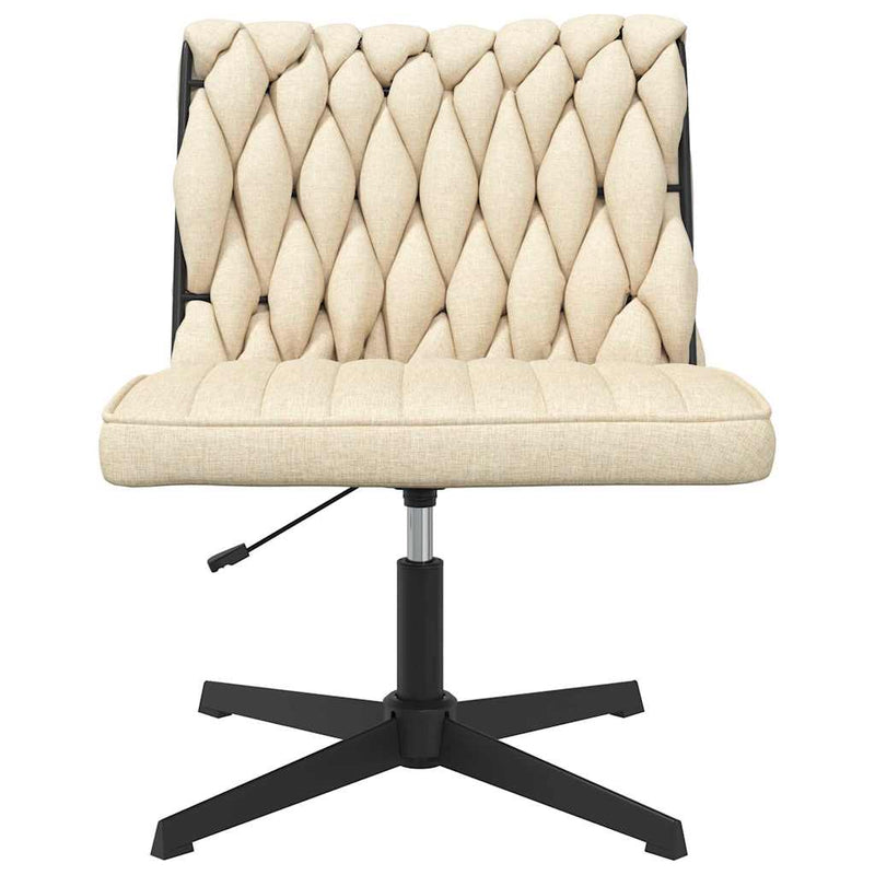 Scaun de birou pivotant, crem, material textil