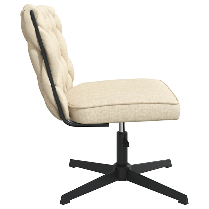 Scaun de birou pivotant, crem, material textil