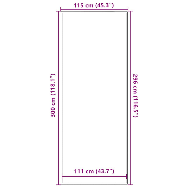 Covoraș antracit 115x300 cm