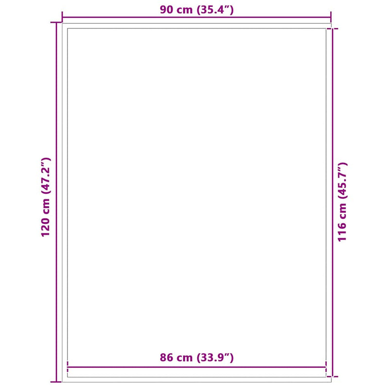 Preș gri 90x120 cm