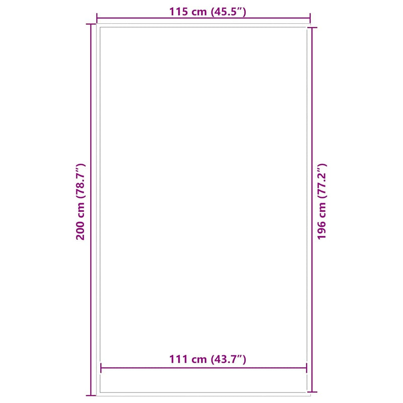 Preș gri 115x200 cm