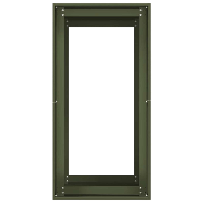 Jardinieră verde măsline 40x80x80 cm oțel