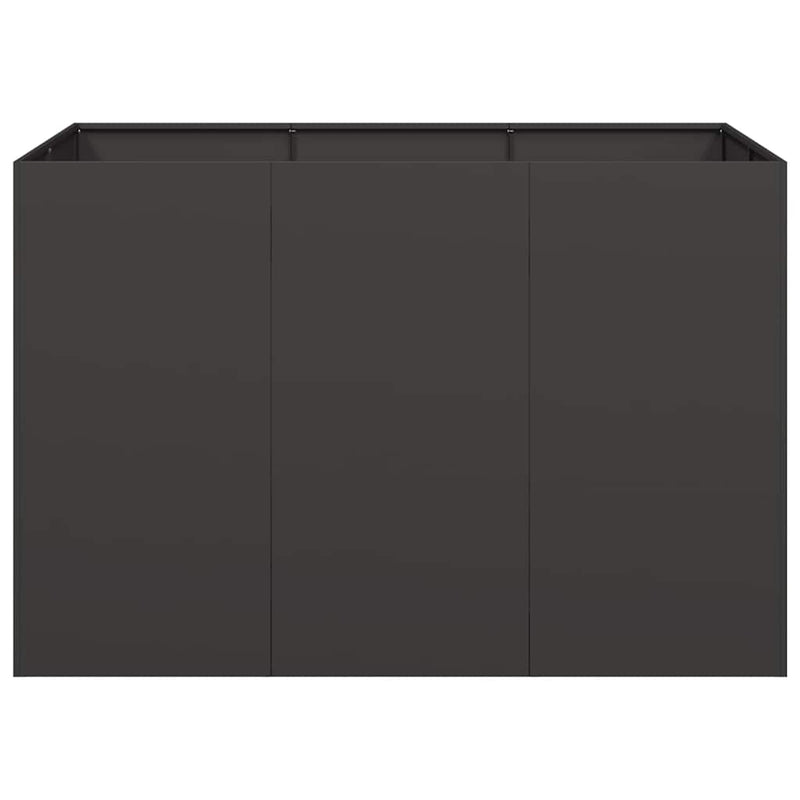 Jardinier negru 120x80x80 cm Oțel