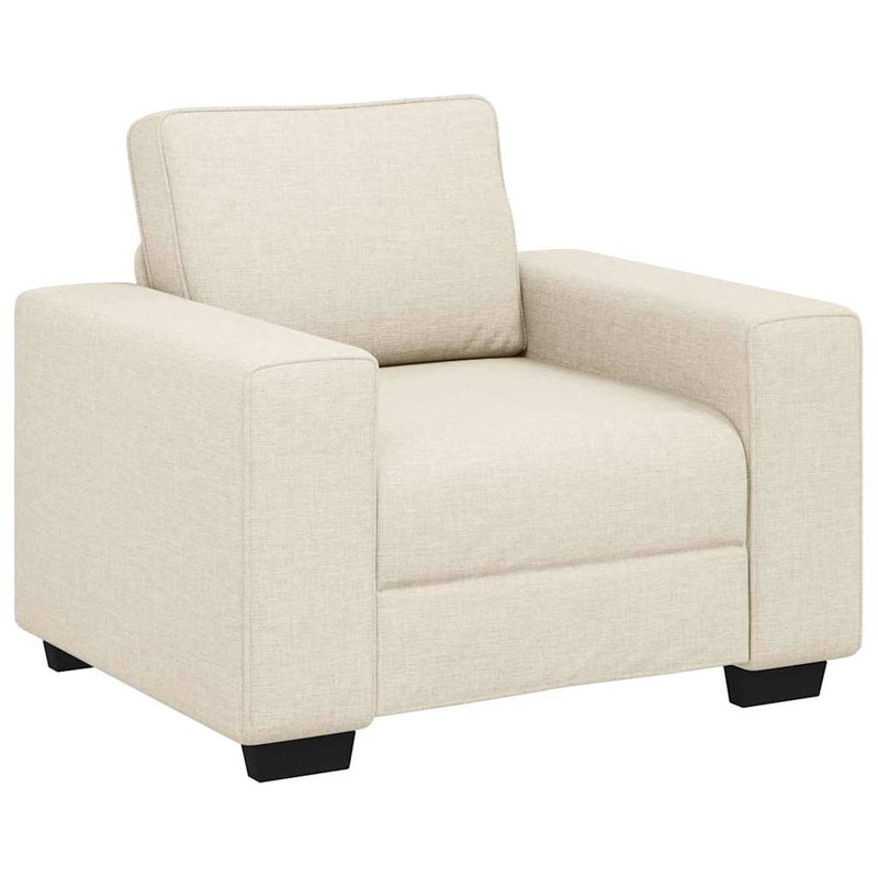 Canapea 3 buc. Bej Material textil din in